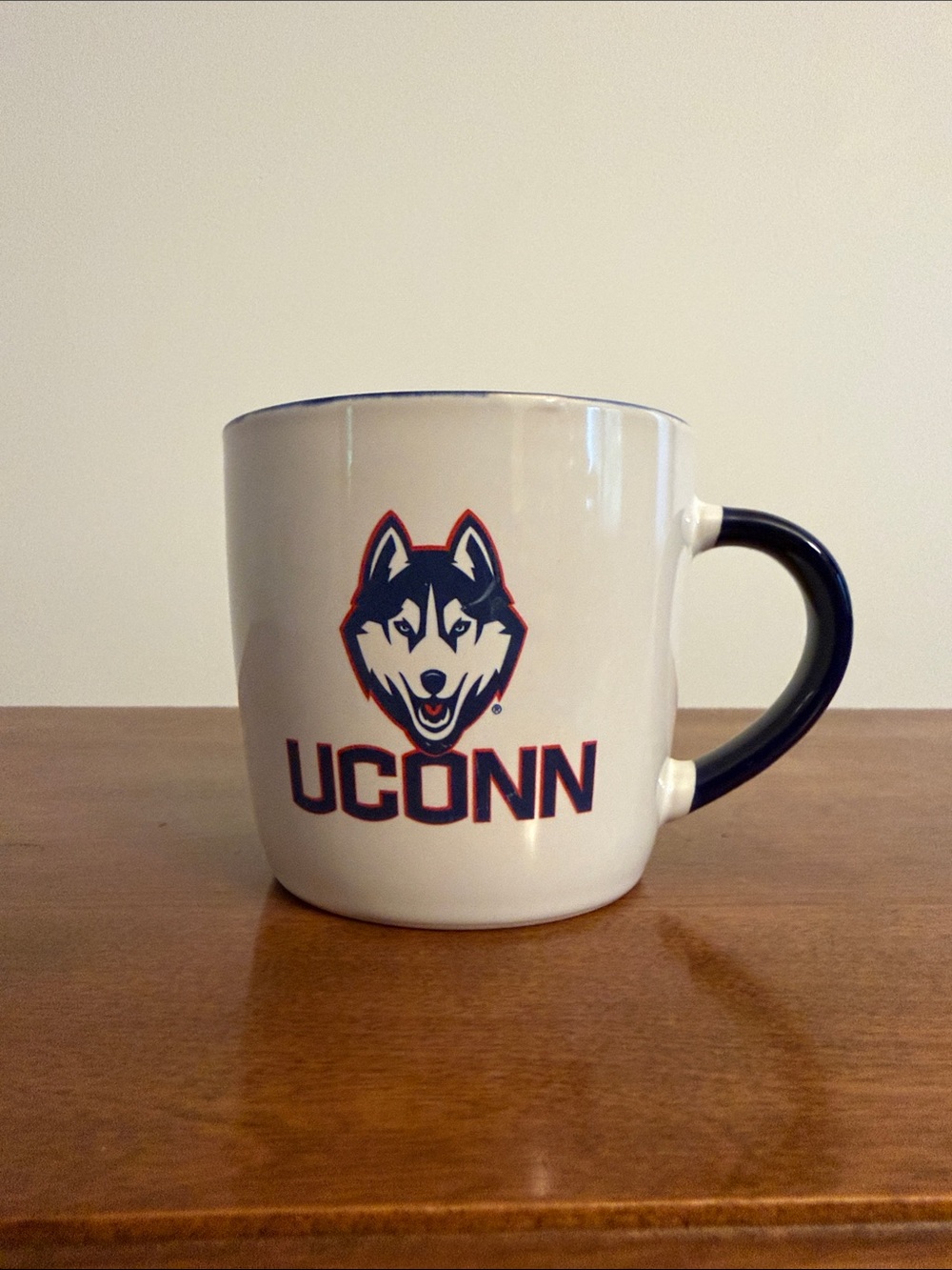 UConn Huskies White Ceramic Coffee Mug